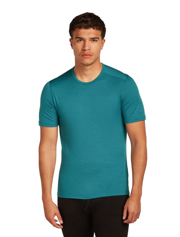 Icebreaker Unterwäsche Tshirt 200 Oasis SS Crewe enganliegend (Merinowolle) topazblau Herren